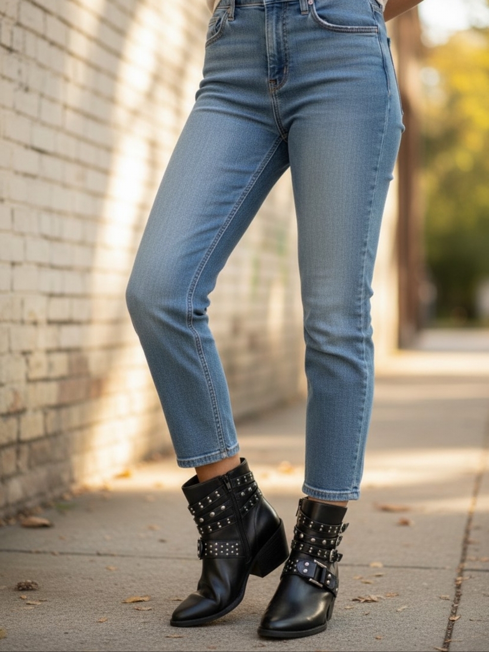 Madden GIRL Kalleb studded moto ankle boots sz 11 M